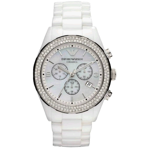 White Armani Watches