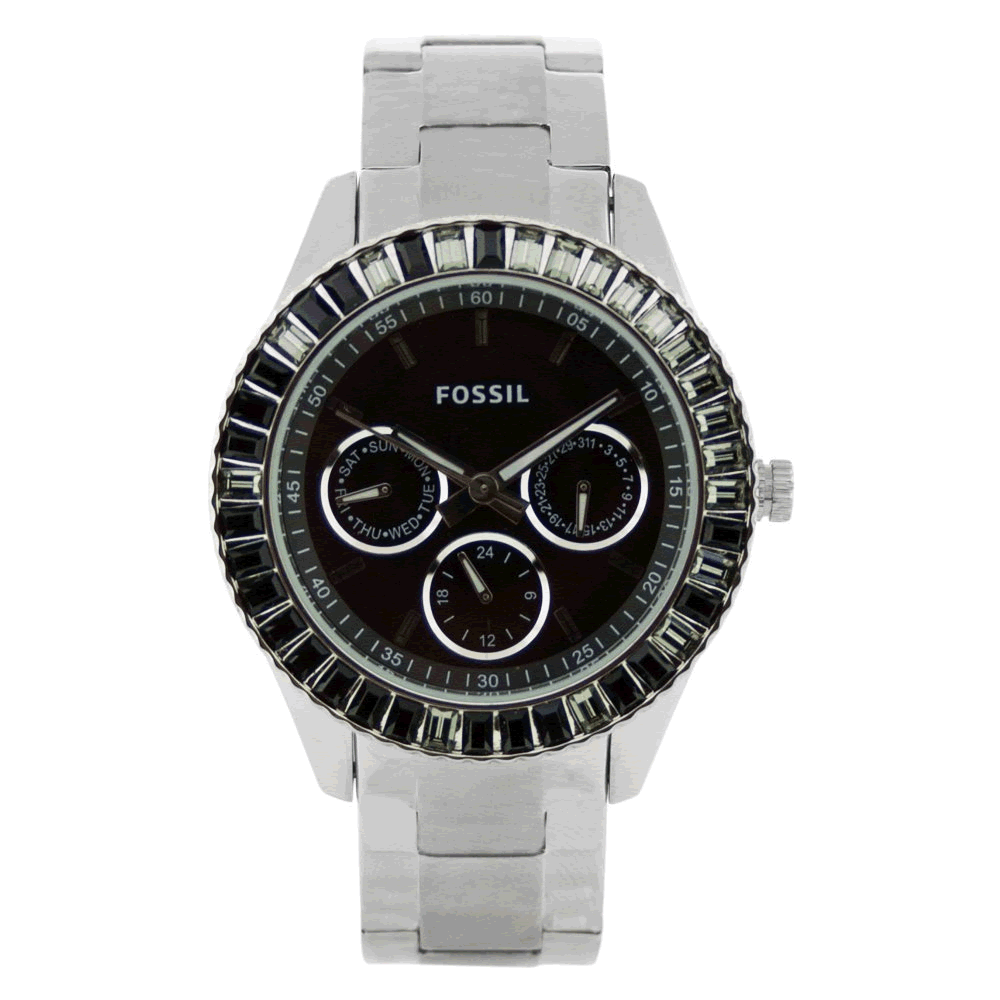 Fossil Women's ES2957 Stainless Steel Analog with Black Dial Watch