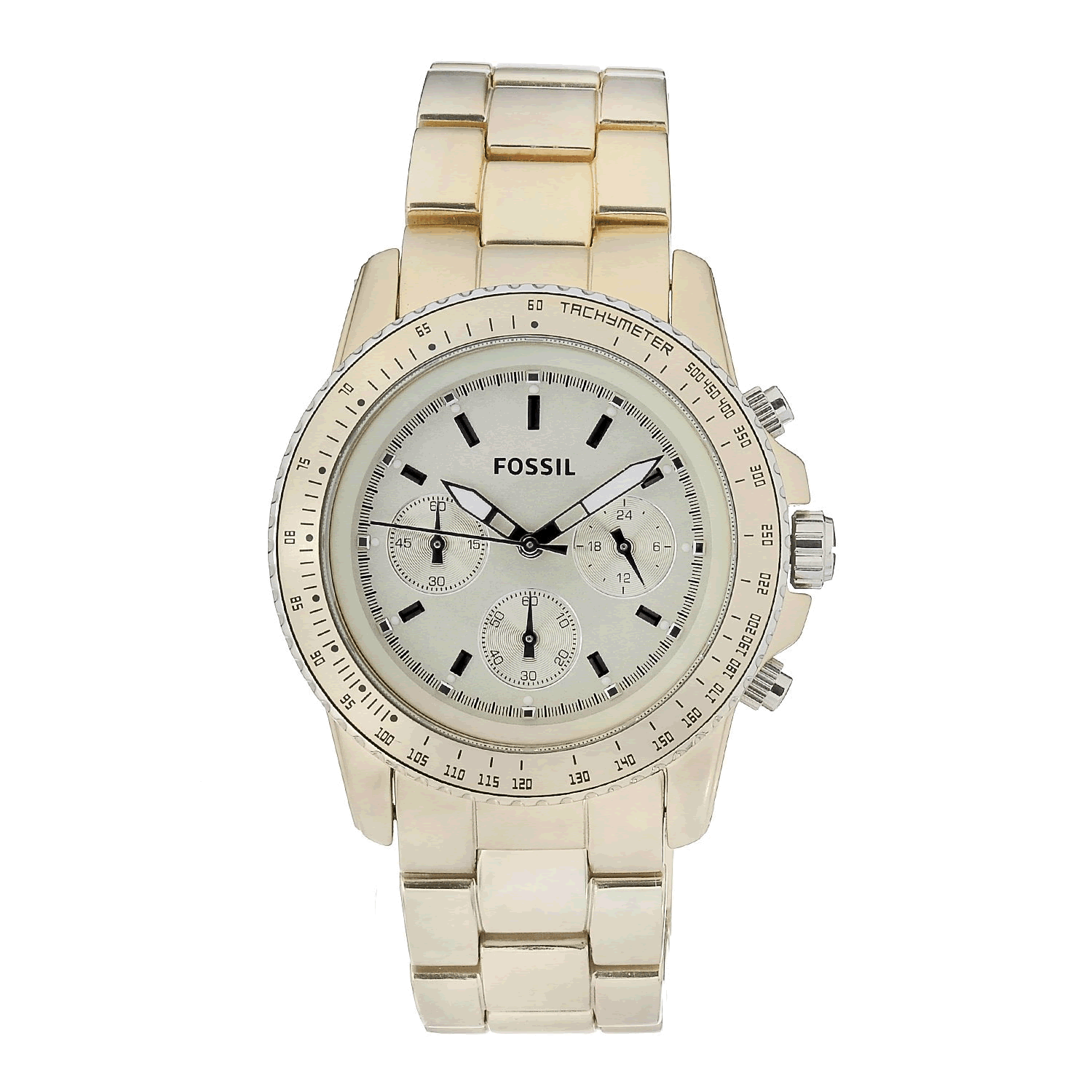 Fossil Fossil Ladies Champagne Stella Aluminum Chronograph Watch