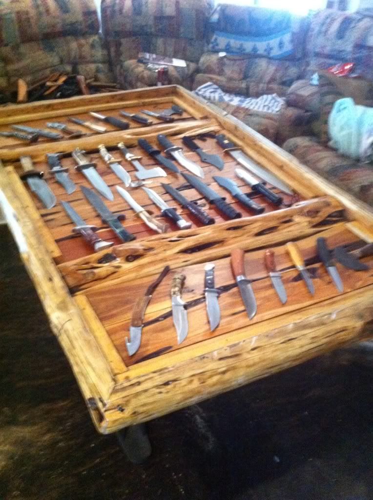 New coffee table/knife display case