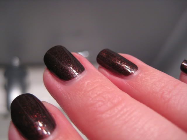 OPI,holiday,holiday 2010,Burlesque,red,shimmer,plum,swatch,Tease-y Does It