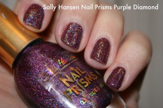 Sally Hansen,Nail Prisms,Purple Diamond,pink,purple,hand,glitter