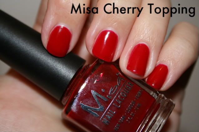Misa,Cherry Topping,red,jelly,hand,labeled swatch