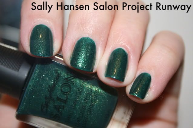 Sally Hansen,Sally Hansen Salon,Canadian exclusive,Project Runway,green,jelly,glitter,labeled swatch