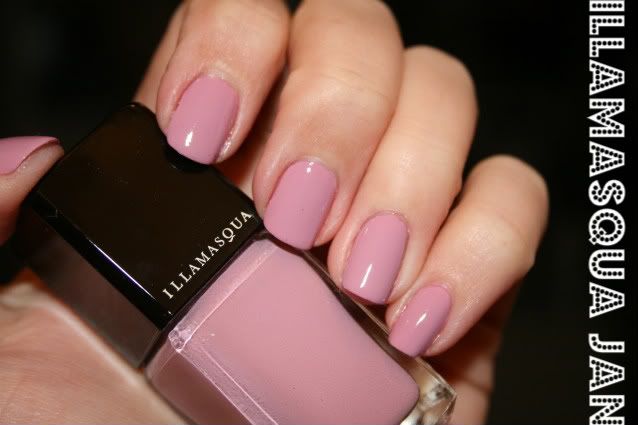 Illamasqua,Jan,pink,creme,hand,labeled swatch