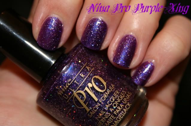Nina,purple,glitter,hand,labeled swatch
