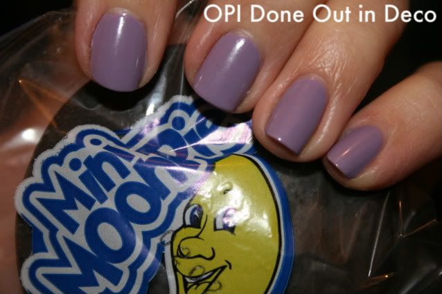 OPI,Done Out in Deco,labeled swatch,purple,creme