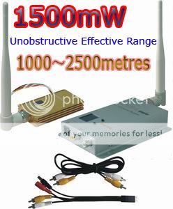 Wireless Audio/Video Transmitter Receiver Kit 1500mW  