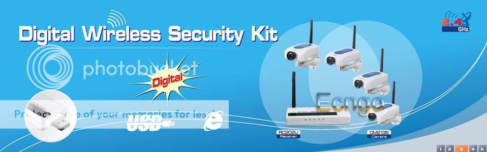 Digital Signal Wireless IP Camera Receiver DVR Home Security System World Wide