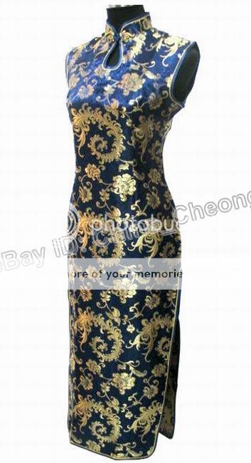 Chinese Womens Long Cheongsam Evening Dress/Qipao  