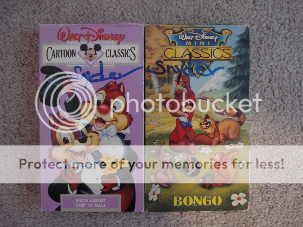 Disney VHS Lot Bongo Nuts About Chip N Dale Cartoon Classics Excellent 